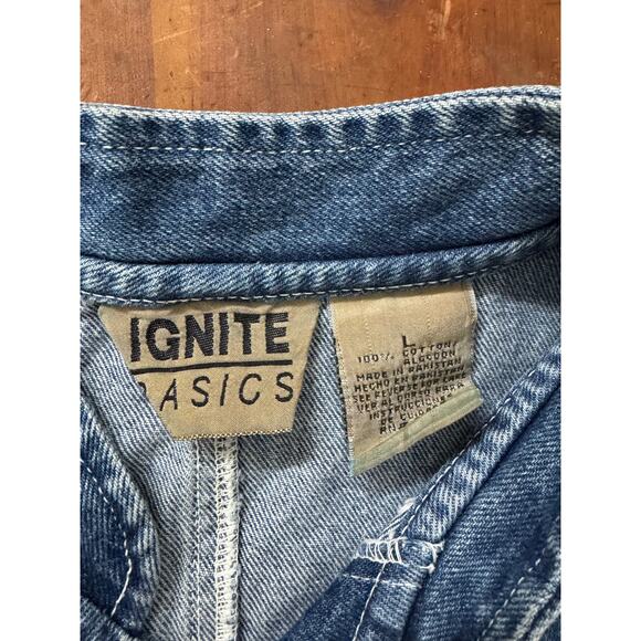 NWT Deadstock Ignite Basics Vintage Denim Vest 90s Large - Picture 8 of 8